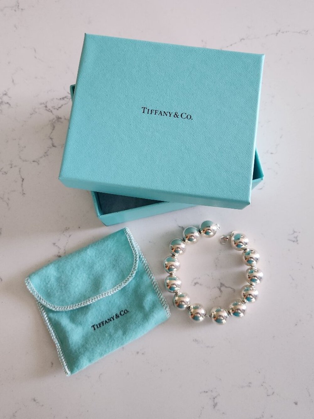 Tiffany & Co. Sterling Silver HardWear 13 Ball Bracelet